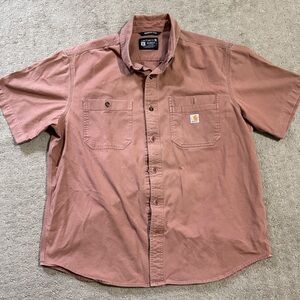 Carhartt Men's Casual Button Down Shirt in Tan
